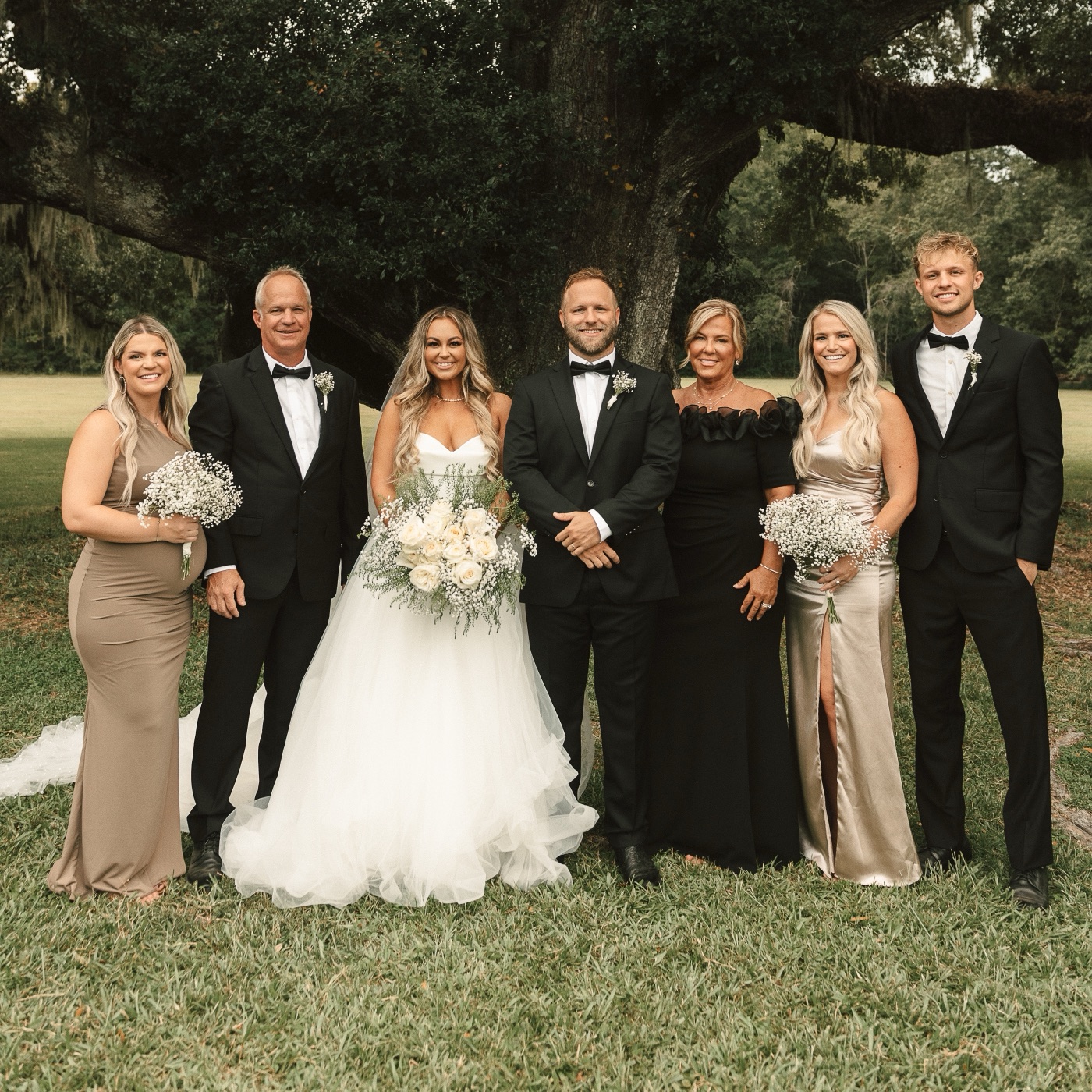 Wyatt Bensman with his family at a wedding
