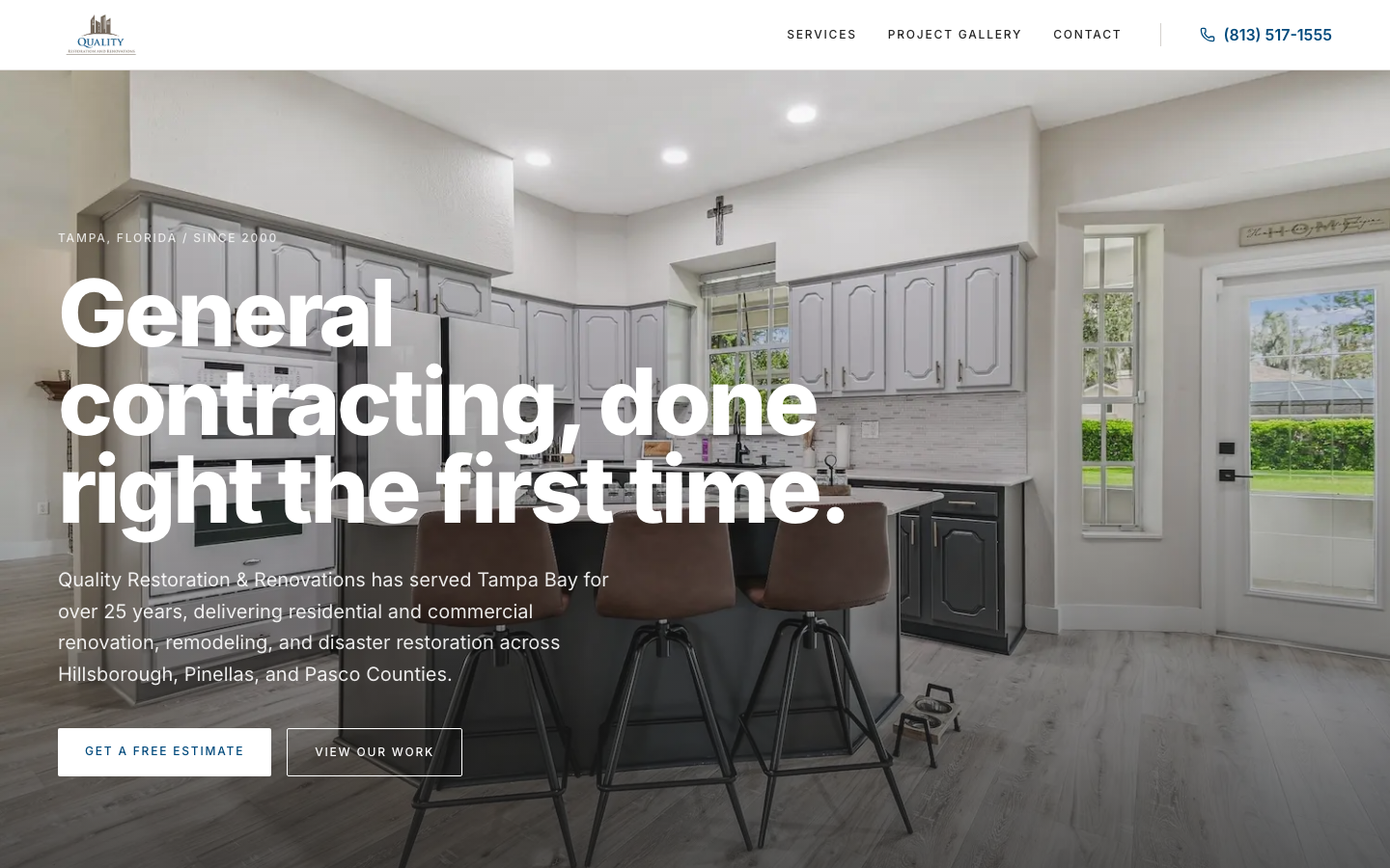 Quality Restoration & Renovations website